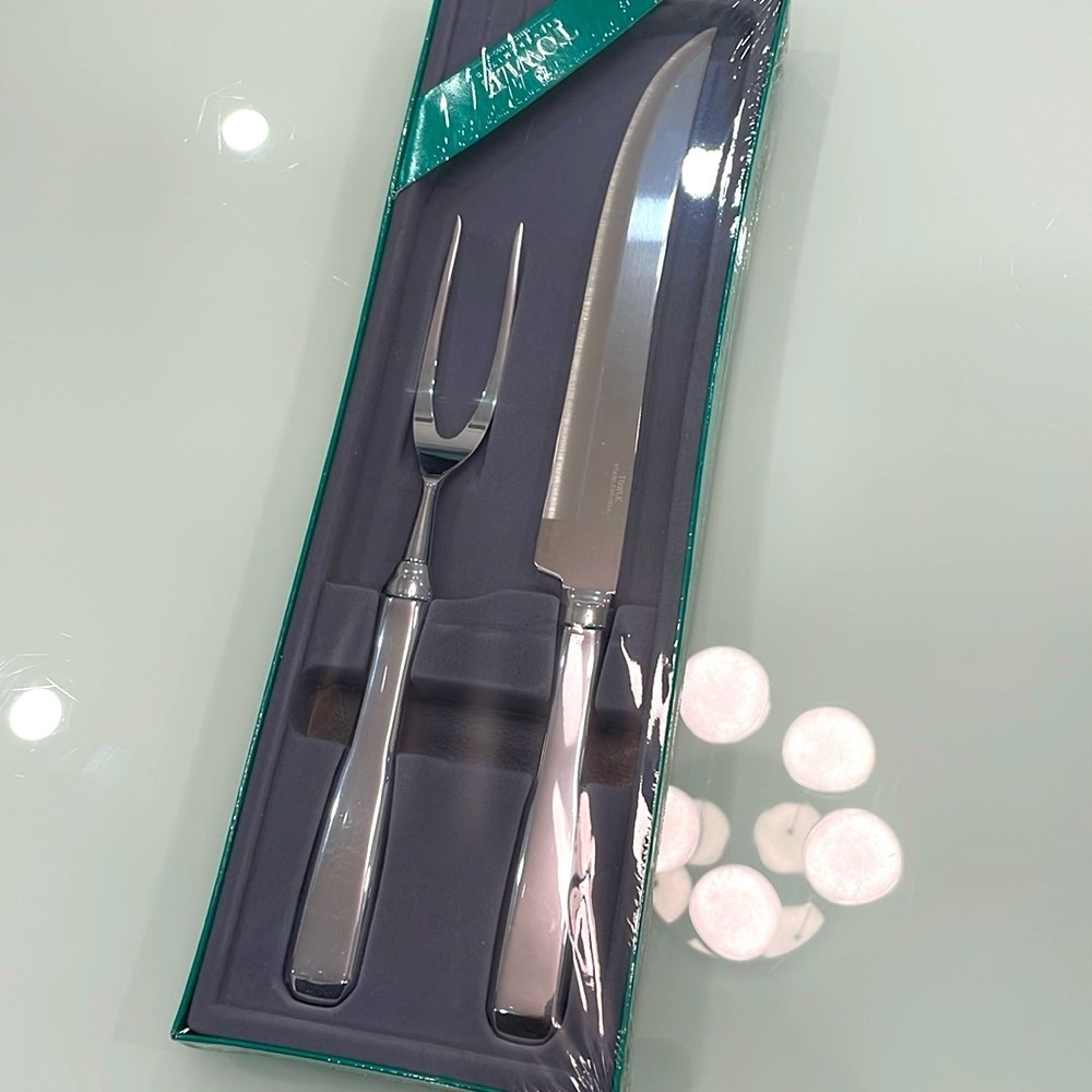 *NEW* Vintage Towle Silversmiths Stainless Steel Carving Set made in USA - Picture 4 of 9